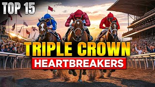 TOP 15 TRIPLE CROWN HEARTBREAK STORIES  UNFORGETTABLE CLOSE CALLS [upl. by Hsemar]