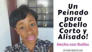 GRWM І Basic Roller Set Hairstyle for short Relaxed Hair [upl. by Goulette]