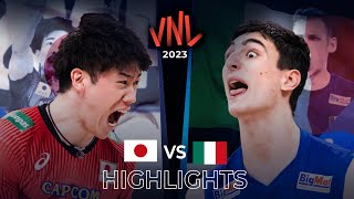 JAPAN vs ITALY  Highlights  Mens VNL 2023 [upl. by Esinek]