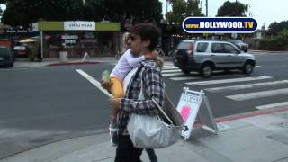 Tobey Maguire And Family Spotted In Malibu [upl. by Aiz27]