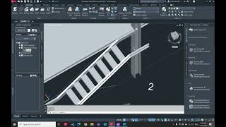 09Adding Stairs to the platforms in AutoCAD Plant 3D [upl. by Felske]