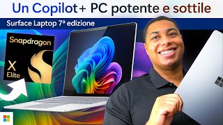 Surface Laptop con Snapdragon X Elite amp Plus  Unboxing Panoramica amp Test del Copilot PC [upl. by Oly]