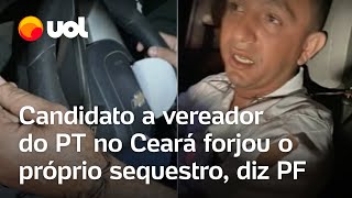 Candidato a vereador no CE forjou próprio sequestro diz PF vídeo mostra político amarrado em carro [upl. by Aggappera]