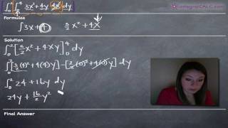 Double Integrals Example 1 KristaKingMath [upl. by Eleon669]