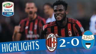 Milan  Spal  20  Highlights  Giornata 5  Serie A TIM 201718 [upl. by Ainwat395]