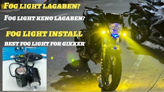 fog light for gixxer monotone  gixxer monotone modification  fog light install  LIU HJG mini [upl. by Gaskins]