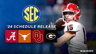 2024 SEC SCHEDULE RELEASED Analysis and Reactions as Alabama clashes with Oklahoma  CBS Sports [upl. by Sevart]