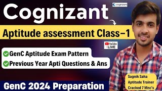 Cognizant Aptitude Questions amp Answers  Previous Year Questions  GenC Exam Preparation 2024 [upl. by Alroi]