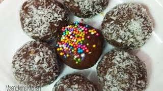 No Bake Chocolate Ladoo  Chocolate Balls  Cooking Without Fire  Food Without Fire [upl. by Yetak]