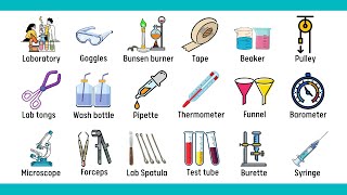 50 Laboratory Equipment Names and Vocabulary Instrument List In English  Lab Equipment Names [upl. by Aisanahta]