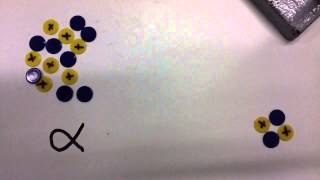 Alpha Beta Gamma Radiation Stop Motion Tiddlywinks [upl. by Enixam]