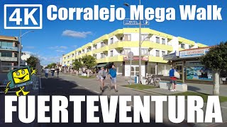 Fuerteventura Corralejo Mega Walk Main Street Music Square Old Town Seafront [upl. by Rhodie]