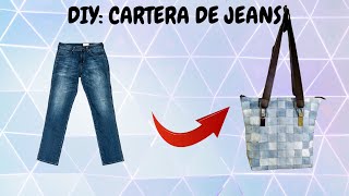 DIY Cartera de jeans Como reciclar un par de jeans y hacer una linda cartera [upl. by Riordan209]