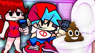 Friday Night Funkin Boyfriend and Girlfriend POOP in the TOILET FNF Pooping Friday Night Funkin [upl. by Layod]