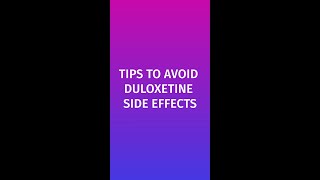 Duloxetine Cymbalta side effects TIPS to AVOID side effects [upl. by Atnas637]