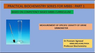 Measurement of Specific Gravity of Urine with the help of Urinometer [upl. by Gerfen281]