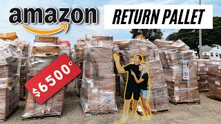 We Bought An Amazon Returns Pallet For 525  Unboxing 6500 In MYSTERY Items [upl. by Nidla]