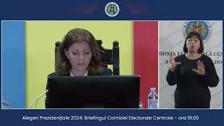 Alegeri Prezidențiale 2024 Briefingul Comisiei Electorale Centrale  ora 1900 [upl. by Hujsak]