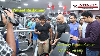 Power Star Puneet Rajkumar at Intensity Fitness Center Malleshwaram [upl. by Arriek283]