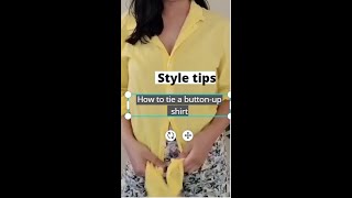 How to tie a button up shirt Style tips shorts [upl. by Esinev]