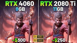 RTX 4060 vs RTX 2080 Ti  Test in 9 Games  1080p vs 1440p [upl. by Akeihsat48]