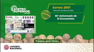 Sorteo Superior No 2801 quotConmemorando el 35° Aniversario del Economistaquot [upl. by Felder]