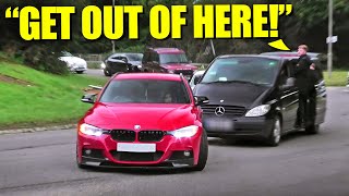 BMW RearEnded in WEIRDEST CRASH as Cars Arrive at a Show [upl. by Akenal167]