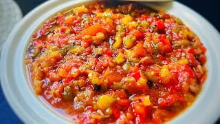 Salade de poivrons et tomates grillés mechouia façon Marocaine 🇲🇦 [upl. by Gyasi]