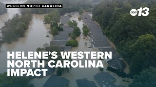 Hurricane Helene makes substantial impact in Western North Carolina [upl. by Anabella]