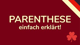 PARENTHESE  schnell amp einfach erklärt rhetorische Mittel animiert 🇩🇪 [upl. by Grote]