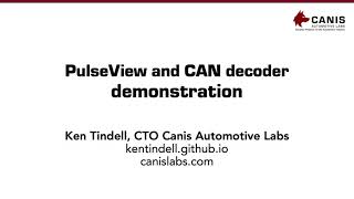 PulseView and CAN decoder demo [upl. by Ger537]