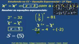 Funções Equações Exponenciais 1  FÁCIL FÁCIL  Parte A 15 CC V501mp4 [upl. by Anjanette]