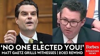 Not What Im Asking You Matt Gaetz Most Fiery Witness Grillings  2023 Rewind [upl. by Sikes122]