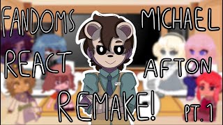 FANDOMS REACT  Michael Afton REMAKE [upl. by Hayidan]