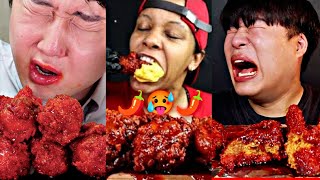 Mukbangers Destroying Their Stomachs With EXTREME SPICY CHICKEN🌶️🍗🥵🔥 [upl. by Sara]