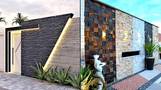 50 Modern Front Wall Design Ideas 2024 Exterior Wall Tiles Design  Home Main Door Design Ideas [upl. by Edlihtam572]