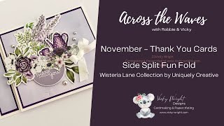 298  Thank You Card Fun Fold  Wisteria Lane  101124 [upl. by Fuller349]