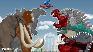 Godzilla Monsterverse Epic Battles 01 with Healthbars  YaoKit Animations [upl. by Ecirtnahc]