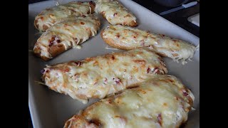 Laugenschiffchen Flammkuchen Art [upl. by Miah]