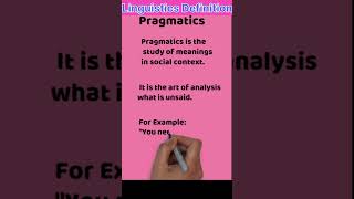 what is Pragmatics pragmatic bsenglishlectures bsenglish shorts youtubeshorts [upl. by Ferren]