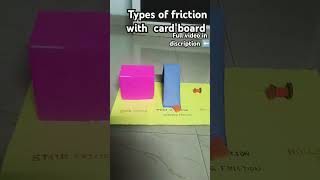 Types of friction project model with card board [upl. by Nasar]