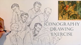 Iconography Drawing Exercise  Αγιογραφία [upl. by Ardyce833]