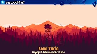 Firewatch  Love Turts Trophy amp Achievement Guide rus199410 PS4Xbox One [upl. by Koziara]