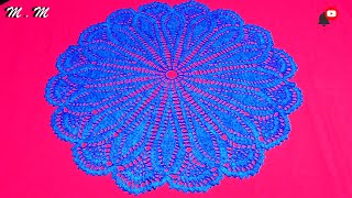 NOVEDOSO TAPETE TEJIDO A CROCHET PASO A PASO PARTE 1 MANUALIDADES MARTINA [upl. by Rance]