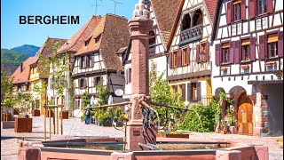 Walking Street  BERGHEIM Alsaceone of the most beautiful villages in France near Strasbourg Colmar [upl. by Eirollam920]