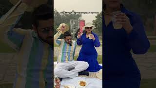 Sari aesthetics ki aisi taisi 🤣 baniya hubby picnic funny [upl. by Suu130]