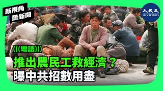 農民工似乎成為了中國此輪經濟低迷中的救命希望，提振消費和挽救房地產，都要靠農民工了。從另一方面說明了，專家和政府挽救經濟和房地產的招數已經用盡了。 新視角聽新聞 香港大紀元新唐人聯合新聞頻道 [upl. by Oinotnas]