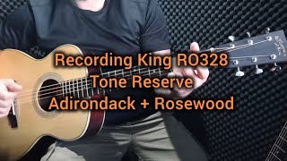 Recording King RO 328  Acoustic Guitar  Adirondack  Rosewood [upl. by Lynelle]