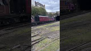 J N Derbyshire Steam locomotive at Bury transport museum on east lancs railway [upl. by Pachston660]