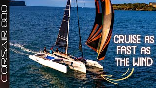 REVIEW Sailing The Corsair 880 Sport Trimaran [upl. by Oiligriv]